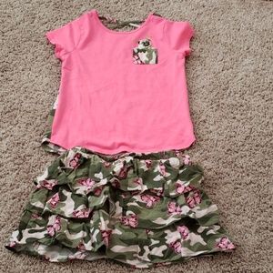 Camo/pink girls outfit